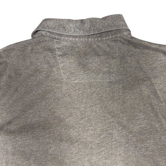 Men's BANANA REPUBLIC Fitten Pima Polo Shirt Heather Brown- Size XL - Picture 4 of 8